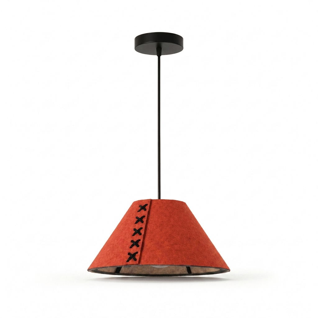 Acoustic Felt Cone Pendant Light - white