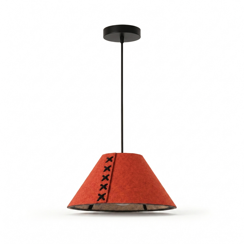 Acoustic Felt Cone Pendant Light - white
