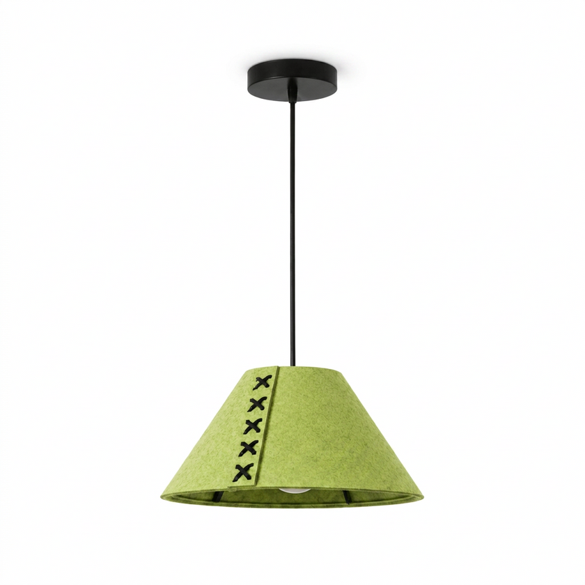 Acoustic Felt Cone Pendant Light - white