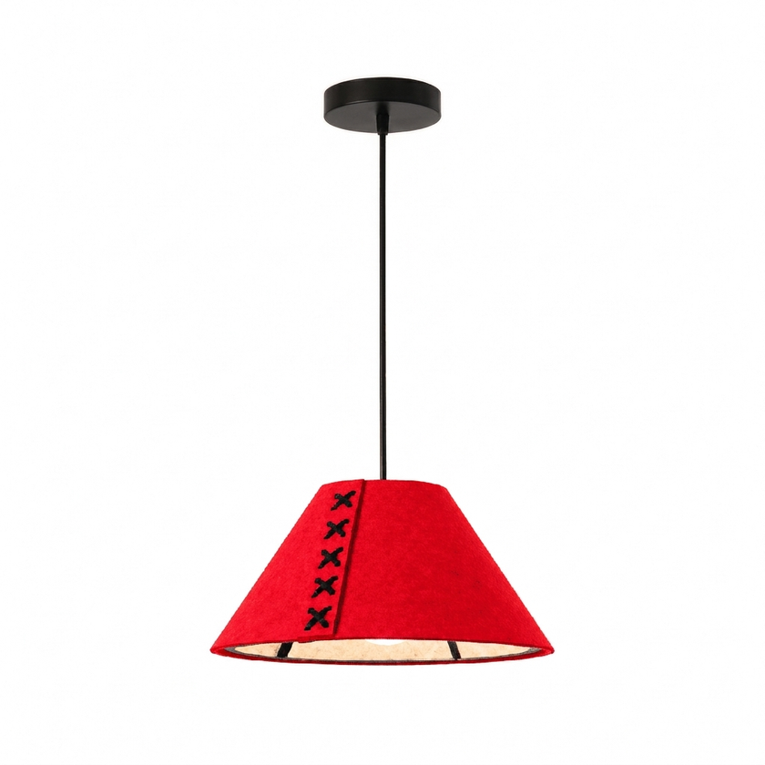 Acoustic Felt Cone Pendant Light - white