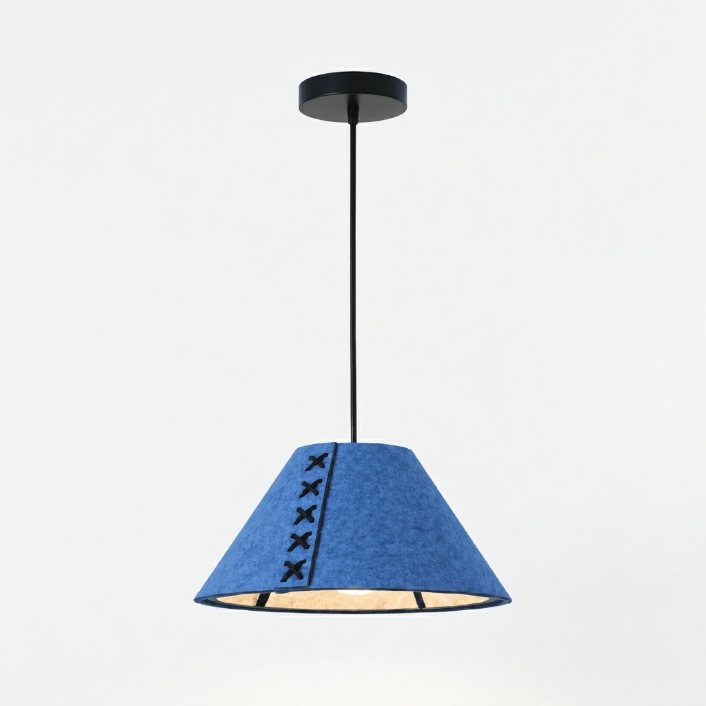 Acoustic Felt Cone Pendant Light - white