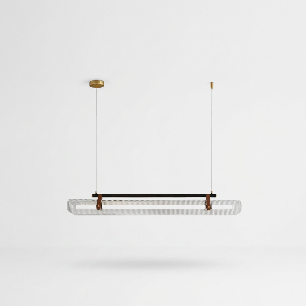 Acrylic Linear LED Chandelier - white
