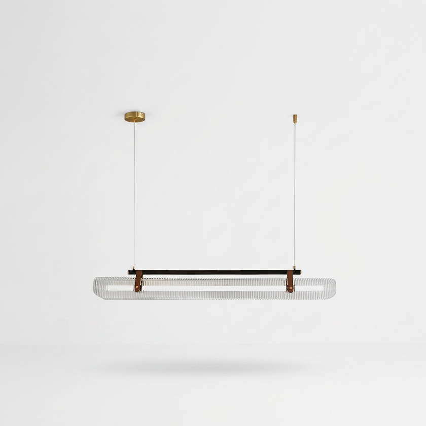 Acrylic Linear LED Chandelier - white