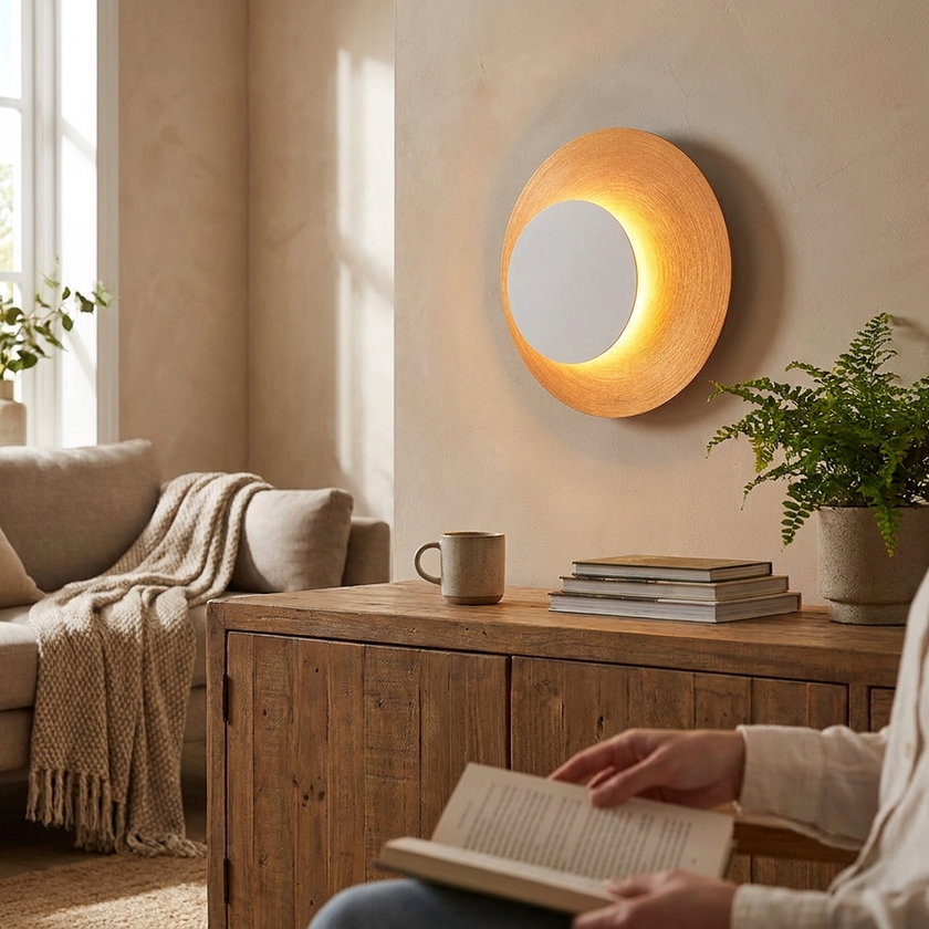 Metal Crescent Ring Wall Sconce - lifestyle