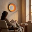 Metal Crescent Ring Wall Sconce - lifestyle