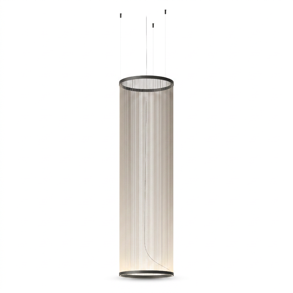 Metal Mesh Cone Pendant Light - white
