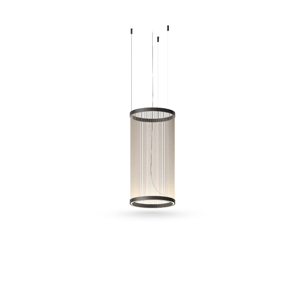 Metal Mesh Cone Pendant Light - white