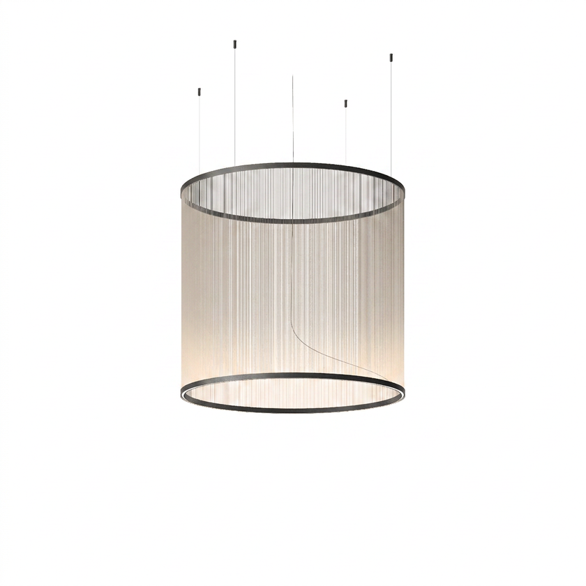 Metal Mesh Cone Pendant Light - white