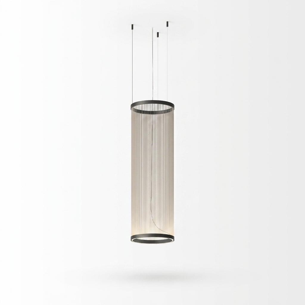 Metal Mesh Cone Pendant Light - white