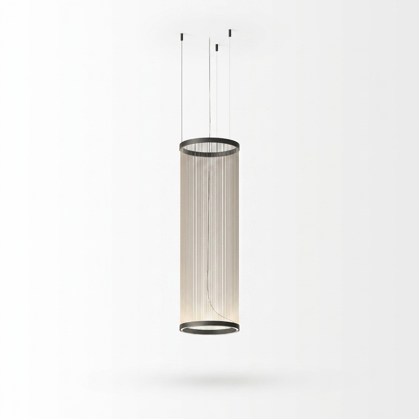 Metal Mesh Cone Pendant Light - white