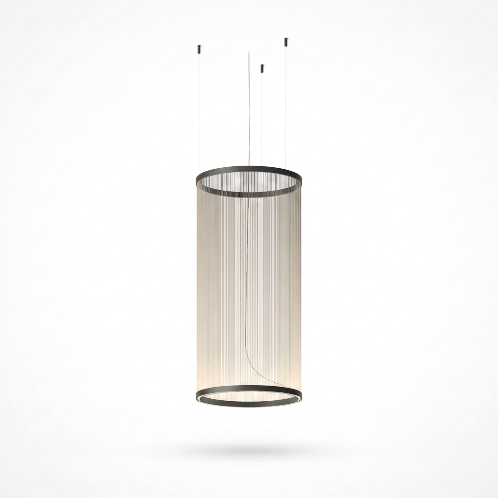 Metal Mesh Cone Pendant Light - white