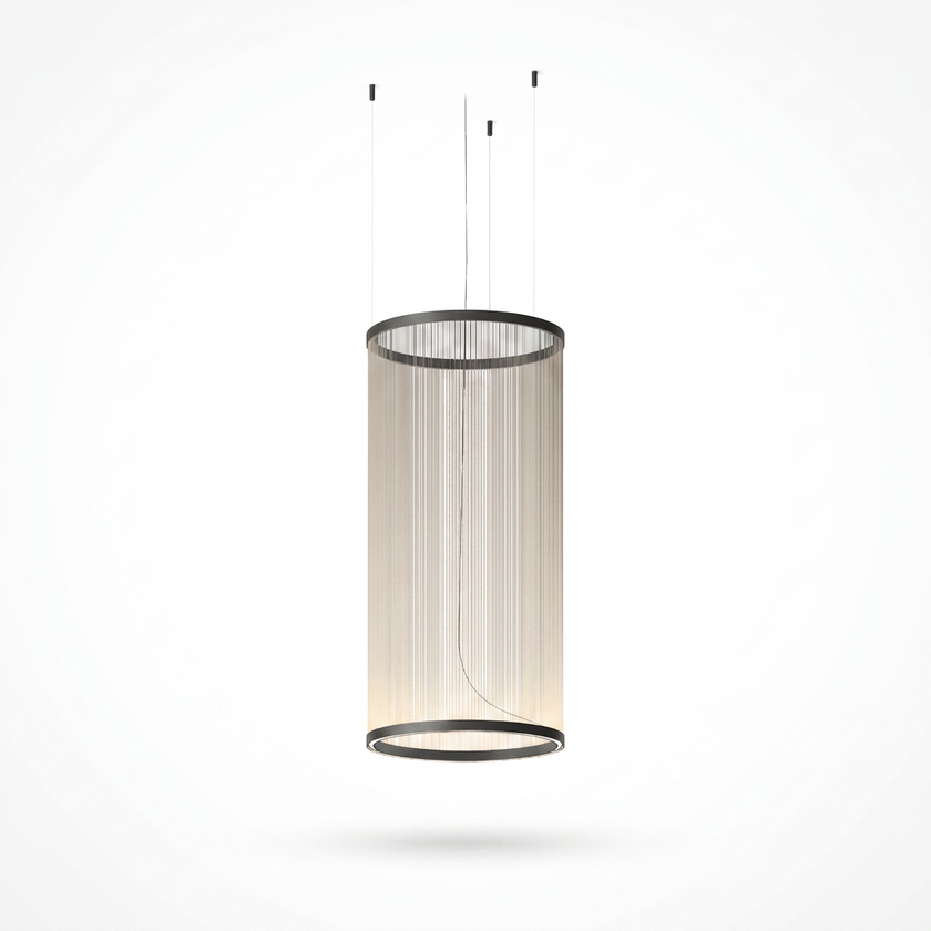 Metal Mesh Cone Pendant Light - white
