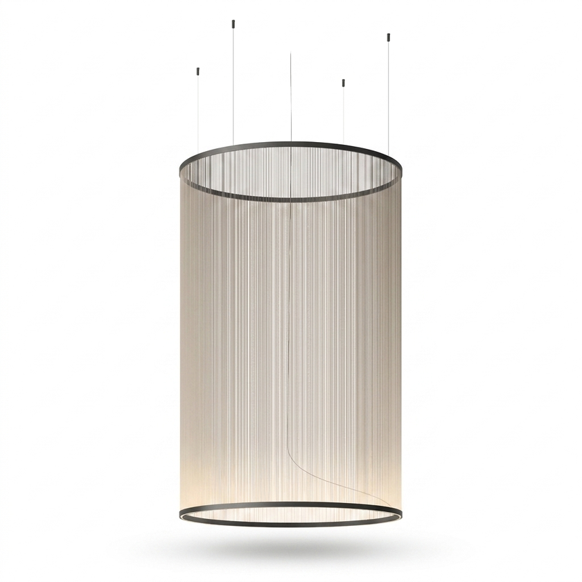 Metal Mesh Cone Pendant Light - white