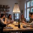 Metal Mesh Cone Pendant Light - lifestyle