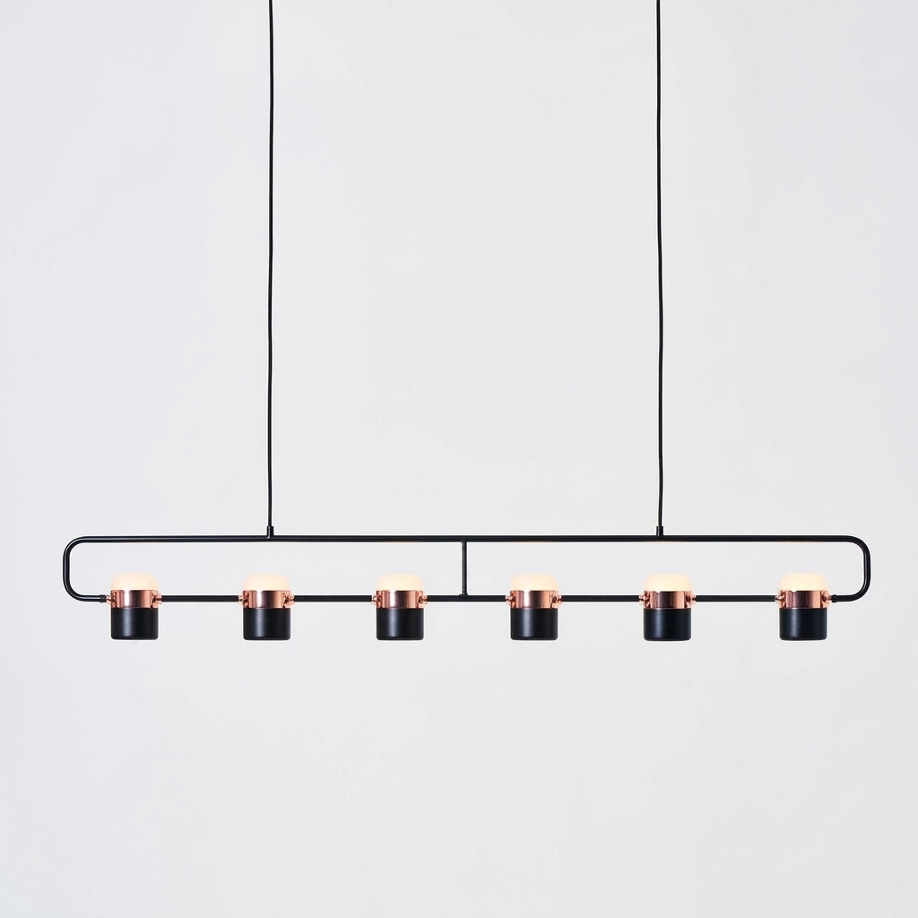 Iron Frame Tilting Pendant Light - white