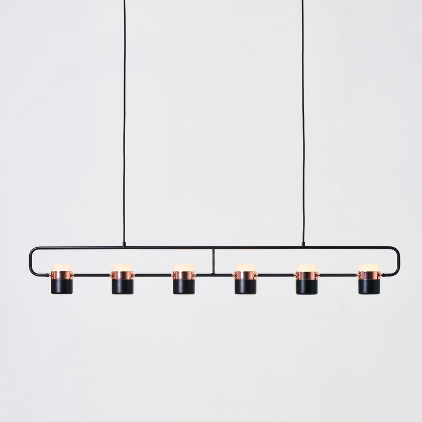 Iron Frame Tilting Pendant Light - white