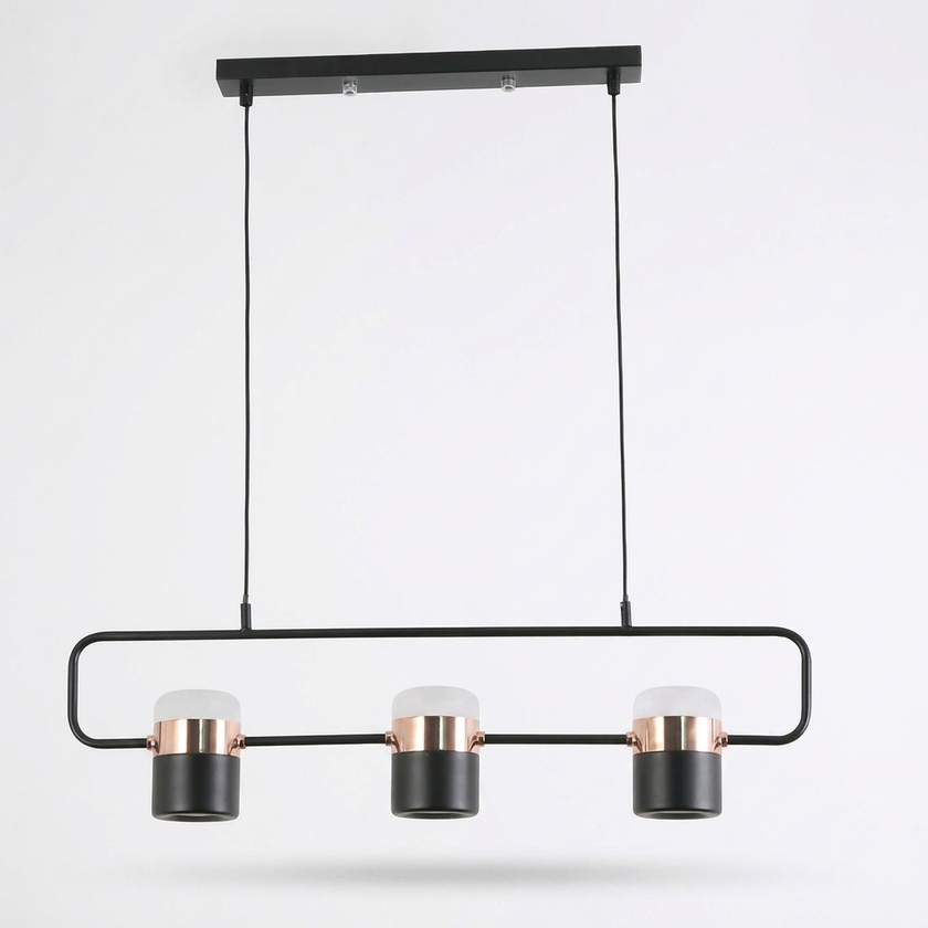 Iron Frame Tilting Pendant Light - white