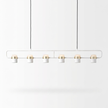 Iron Frame Tilting Pendant Light - white