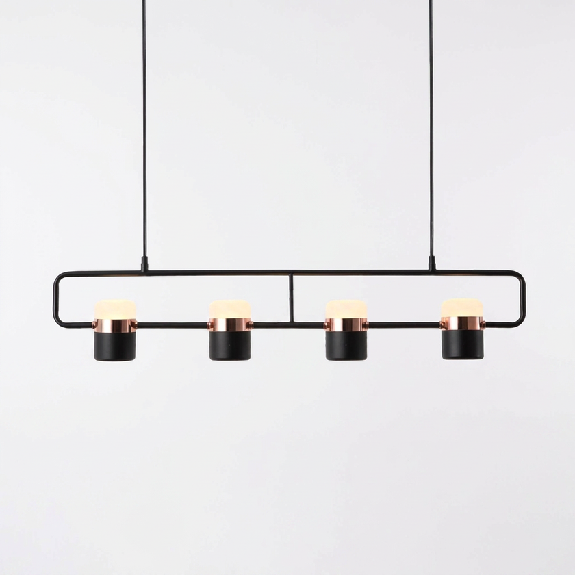 Iron Frame Tilting Pendant Light - white