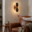 Walnut Brass Directional Wall Sconce - lifestyle
