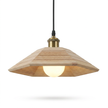 Wood Umbrella Pendant Light - white