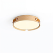 Walnut Wood Disc Ceiling Light - white