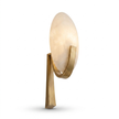 Alabaster Brass Cylinder Wall Lamp - white