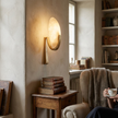 Alabaster Brass Cylinder Wall Lamp - lifestyle