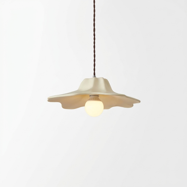 Resin Organic Disc Pendant Light - white