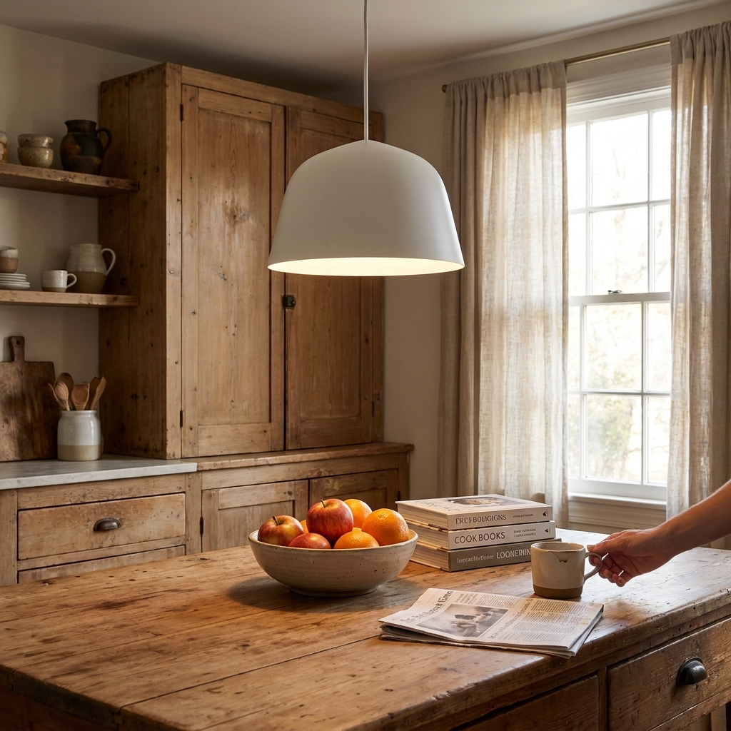 Aluminum Dome Pendant Light - lifestyle
