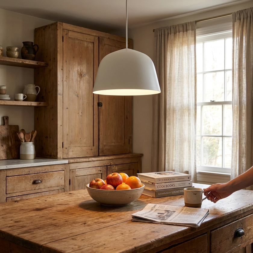 Aluminum Dome Pendant Light - lifestyle