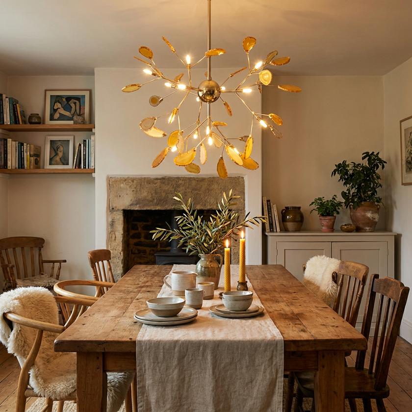 Agate Flake Chandelier