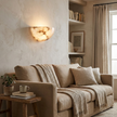 Alabaster Half-Moon Wall Sconce