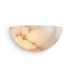 Alabaster Half-Moon Wall Sconce