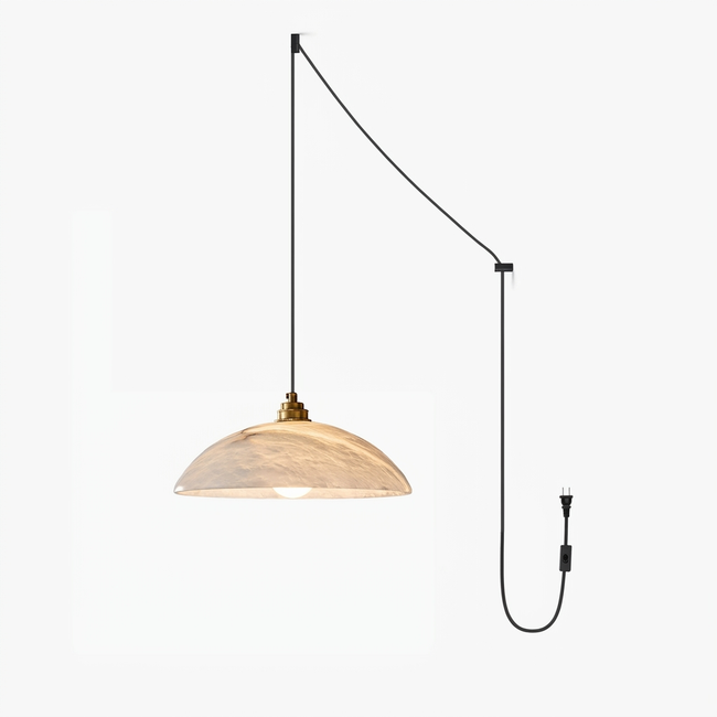 Alabaster Dome Swag Alabaster Pendant Lamp