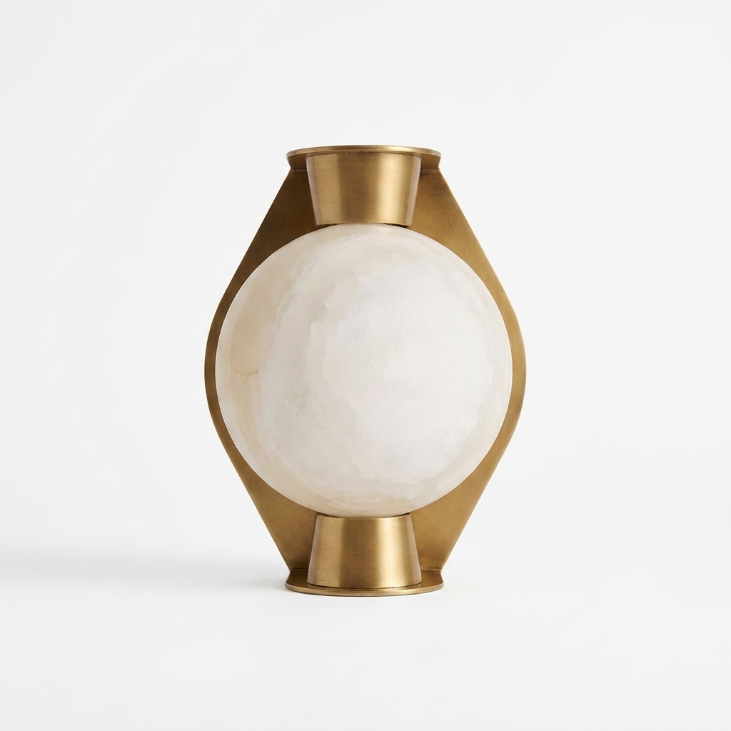 Alabaster Orb Alabaster Sconce