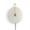 Alabaster LED Plug-In Wall Lamp