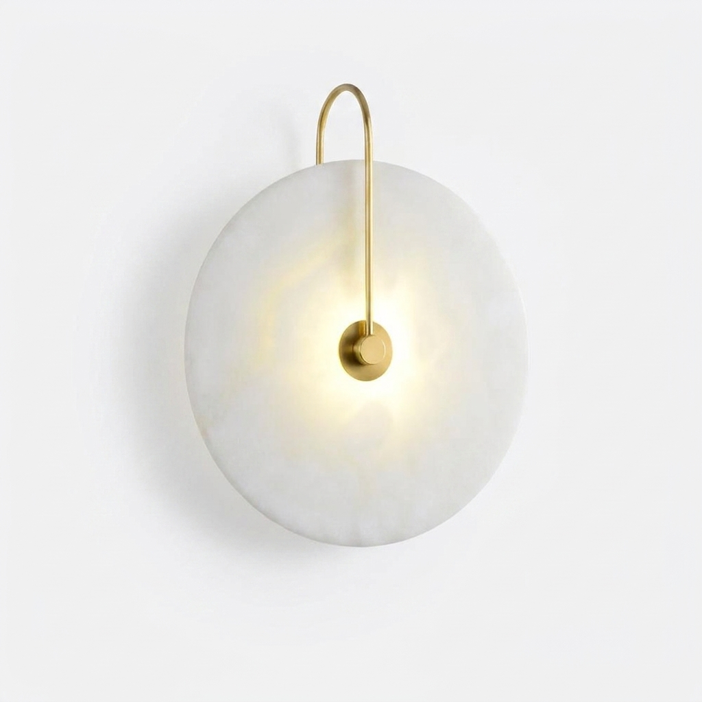 Alabaster LED Plug-In Wall Lamp