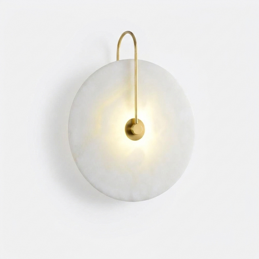 Alabaster LED Plug-In Wall Lamp