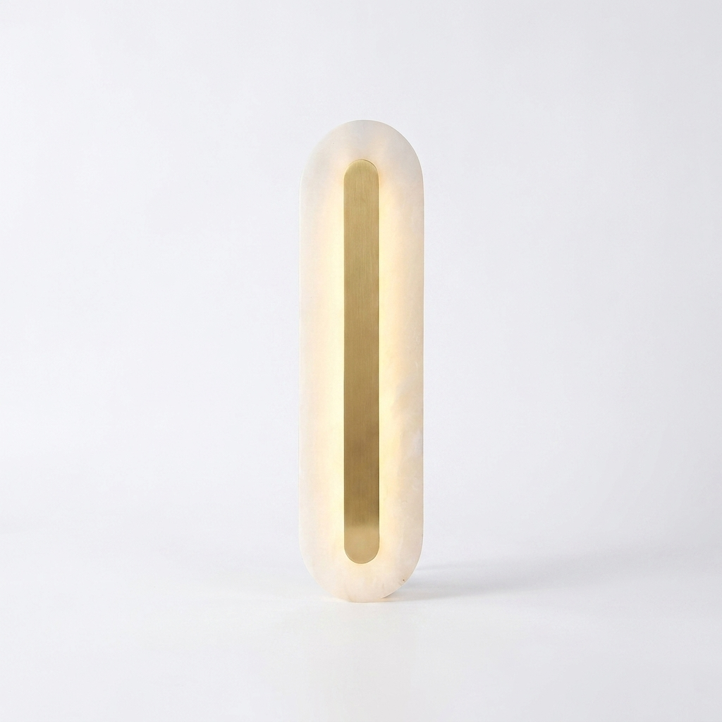 Alabaster Rounded Wall Light