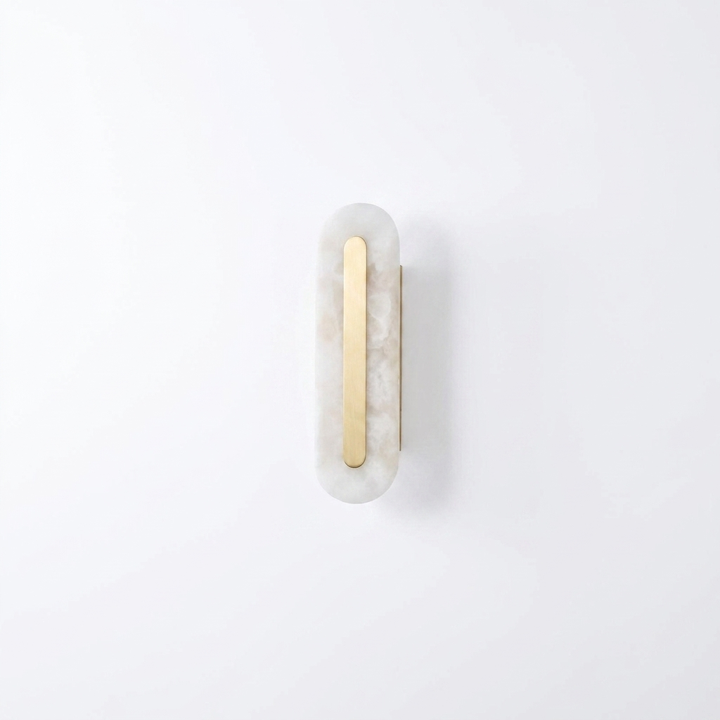 Alabaster Rounded Wall Light