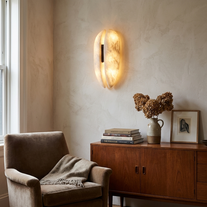 Alabaster Veil Wall Sconce