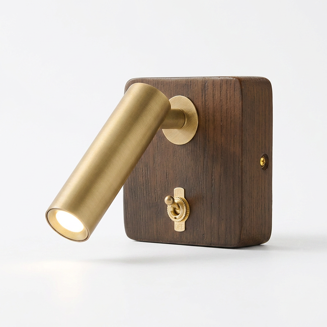 Alder Wood LED Reading Wall Sconce