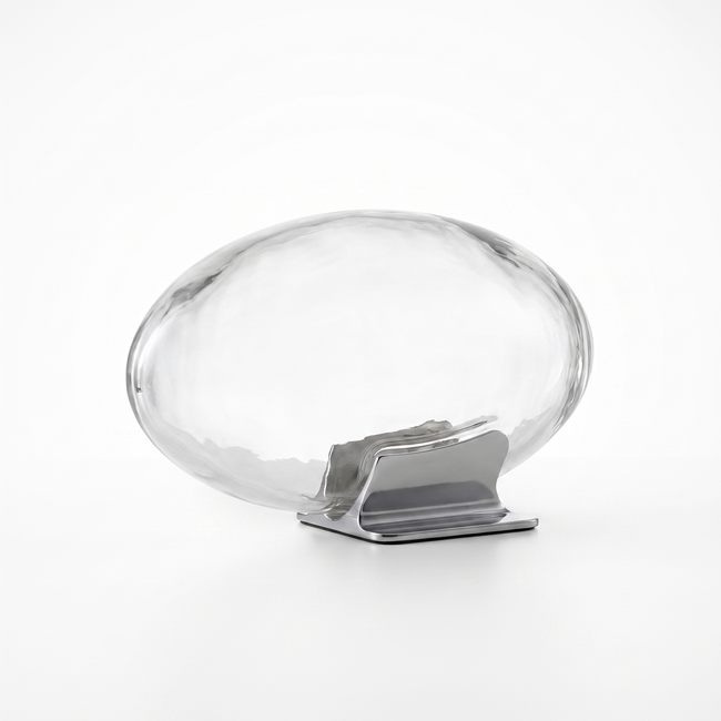 Crystal Pebble Chrome Table Lamp