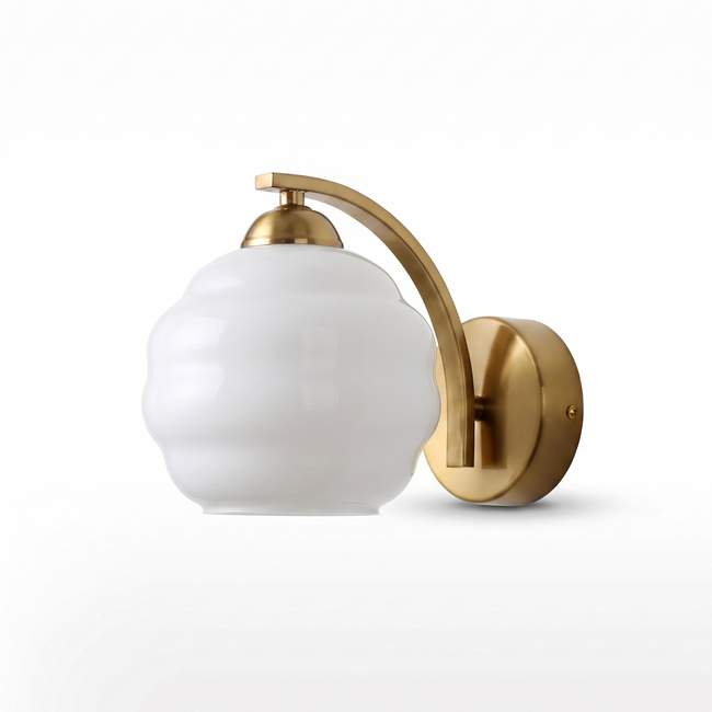 Glass Art Deco Curve Wall Sconce