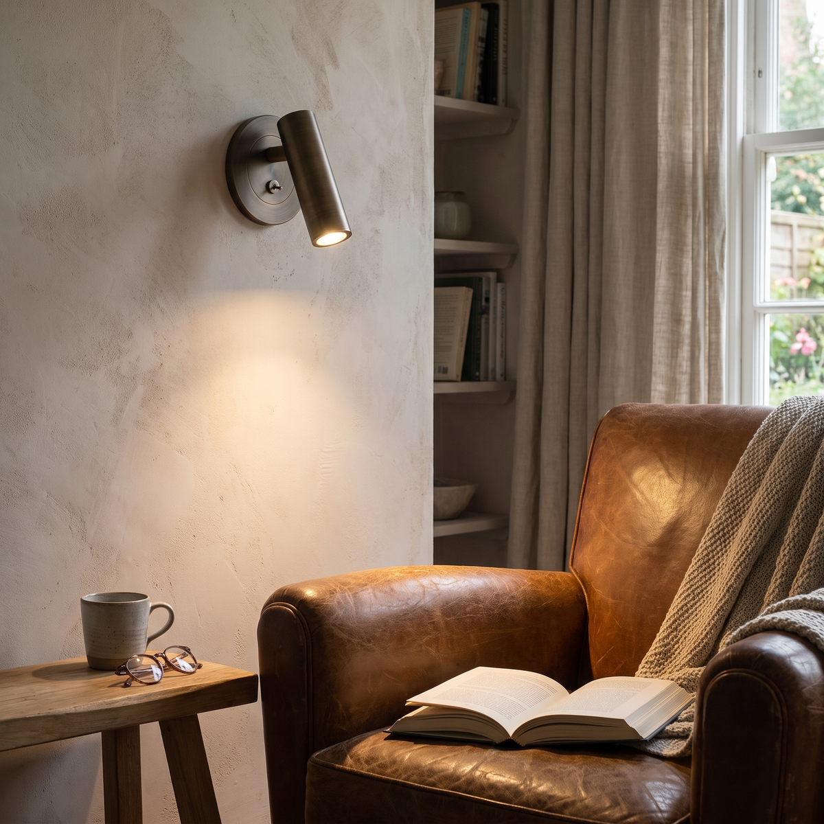Metal Pivoting L-Arm Recessed Wall Sconce