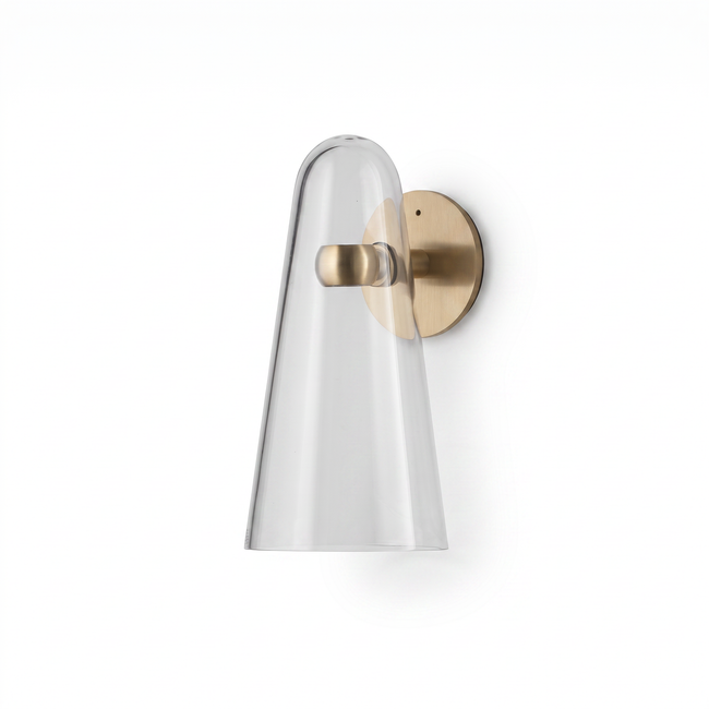 Glass Tapered Bell Wall Sconce