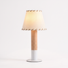 Wood Base Fabric Shade Table Lamp