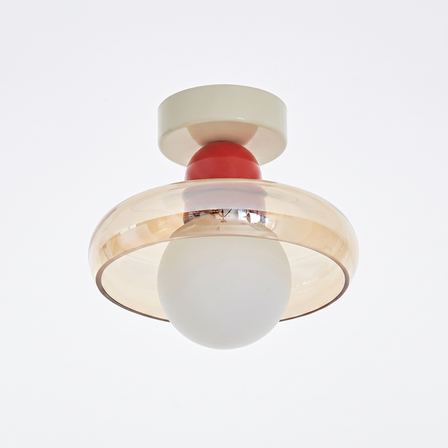 Cognac Glass Colorblock Ceiling Light