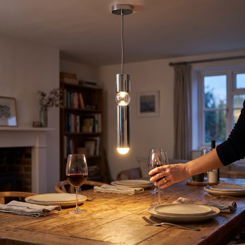 Metal Cylinder Orbit Cluster Pendant Light